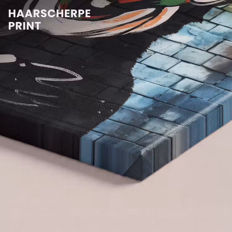 Canvas schilderij - Aap - Graffiti - Muziek — 5