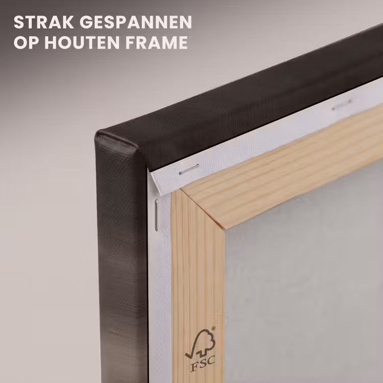 Canvas schilderij - Hert - Black - Gold — 7
