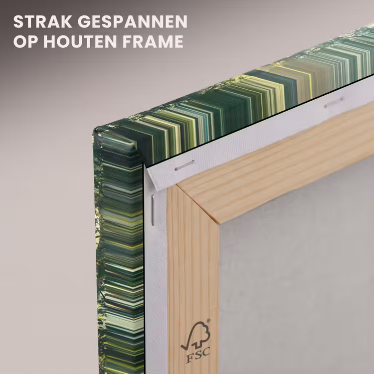 Canvas schilderij - Bos - Pad - Zon - Bomen - Groen - Natuur — 7