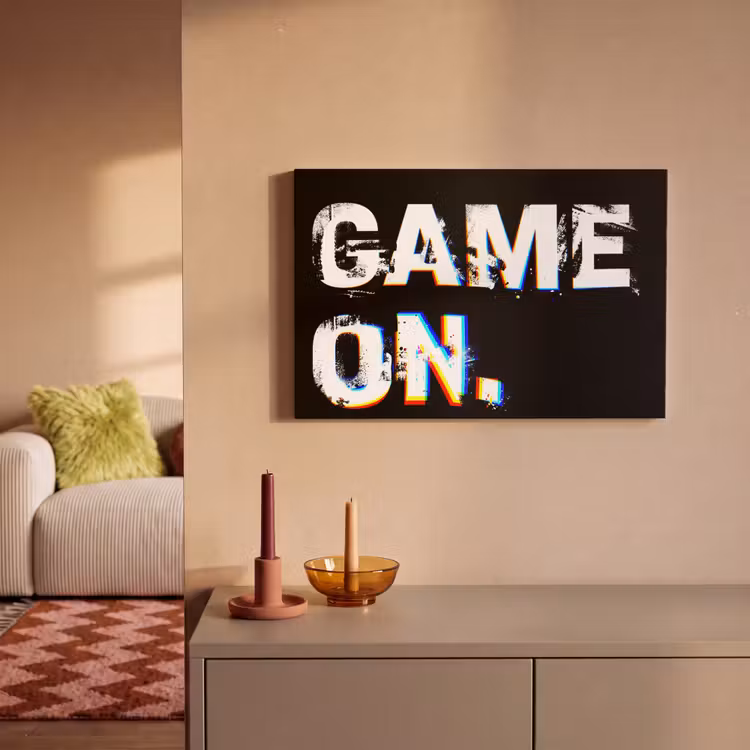 Canvas schilderij - Gaming - Game - Spreuken - Quotes - Game on — 2