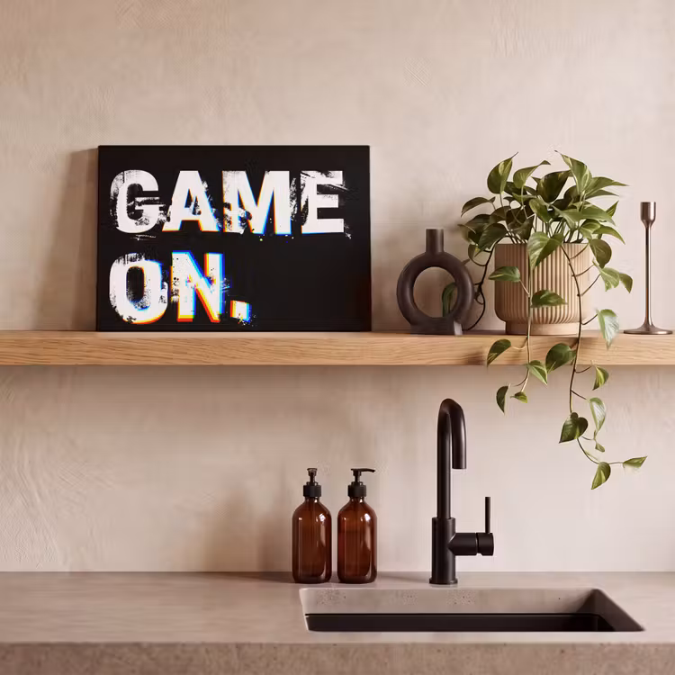 Canvas schilderij - Gaming - Game - Spreuken - Quotes - Game on — 4