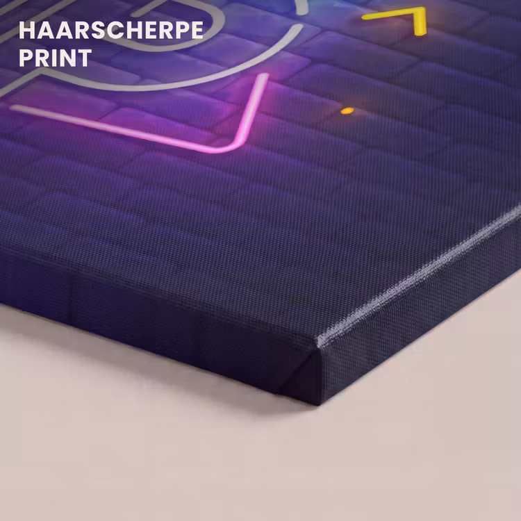 Canvas schilderij - Gaming - Neon - Level Up - Quotes - Gamen — 5