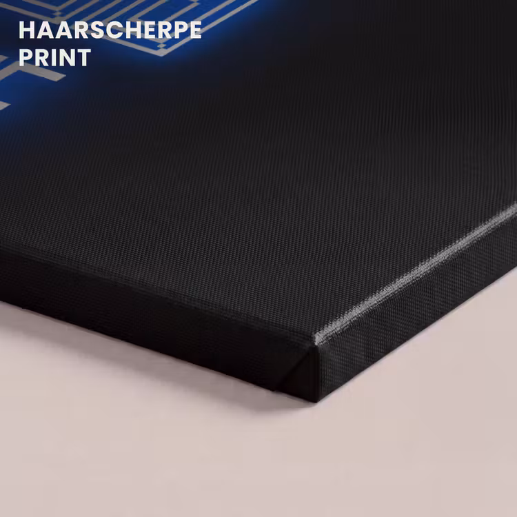 Canvas schilderij - Gaming - Tekst - Gaming zone - Neon - Blauw — 5