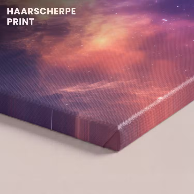 Canvas schilderij - Berg - Sterrenhemel - Ruimte - Neon — 5