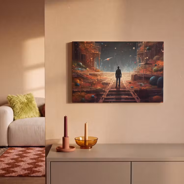 Canvas schilderij - Buitenaards - Astronaut - Planeten - Ruimte — 2