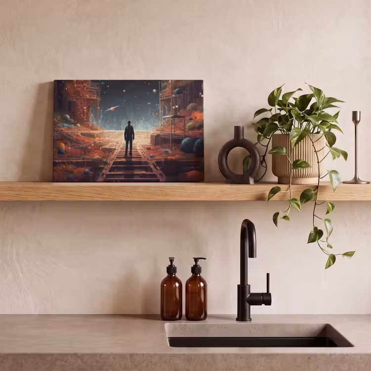 Canvas schilderij - Buitenaards - Astronaut - Planeten - Ruimte — 4