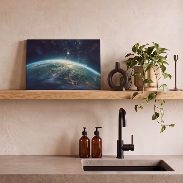 Canvas schilderij - Aarde - Ruimte - Sterren - Landschap — 4