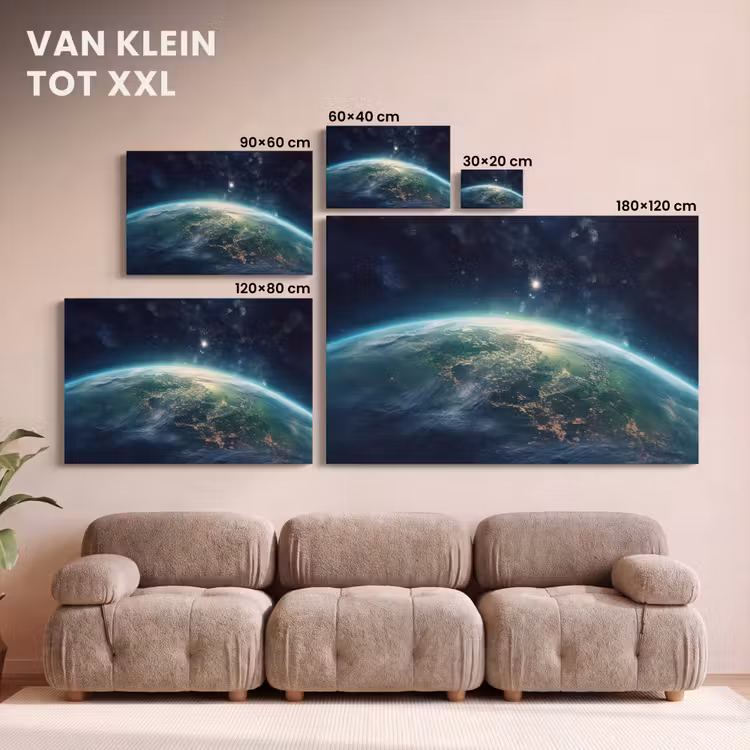 Canvas schilderij - Aarde - Ruimte - Sterren - Landschap — 7