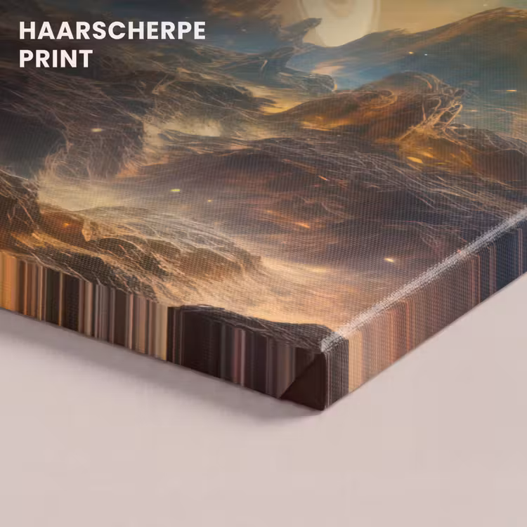 Canvas schilderij - Gebergte - Planeet - Ruimte - Sterren — 5