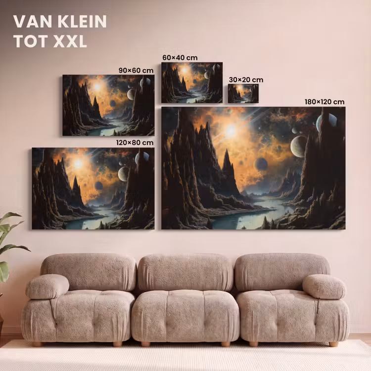 Canvas schilderij - Gebergte - Rafijn - Rivier - Planeten — 7
