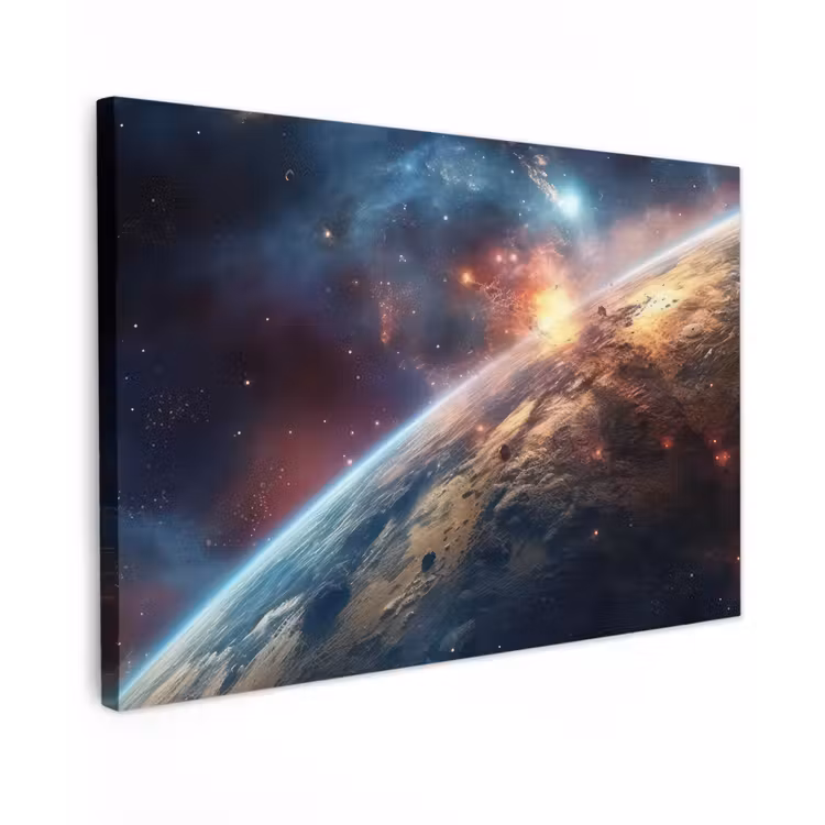 Canvas schilderij - Heelal - Sterren - Ruimte - Planeet — 1