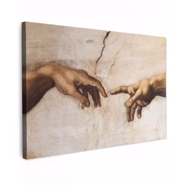 Canvas schilderij - Adam - Michelangelo - Schilderij - Creation of Adam — 1