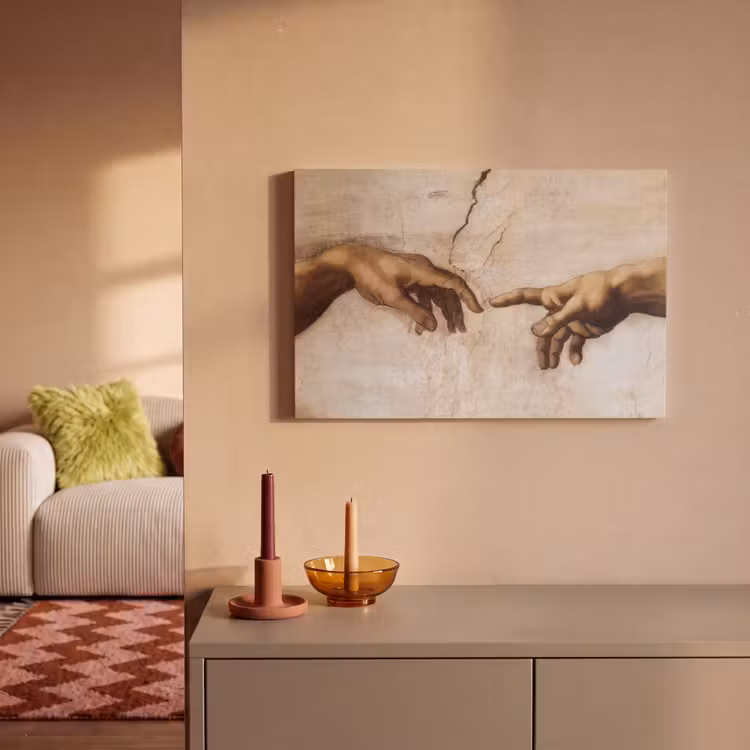 Canvas schilderij - Adam - Michelangelo - Schilderij - Creation of Adam — 2
