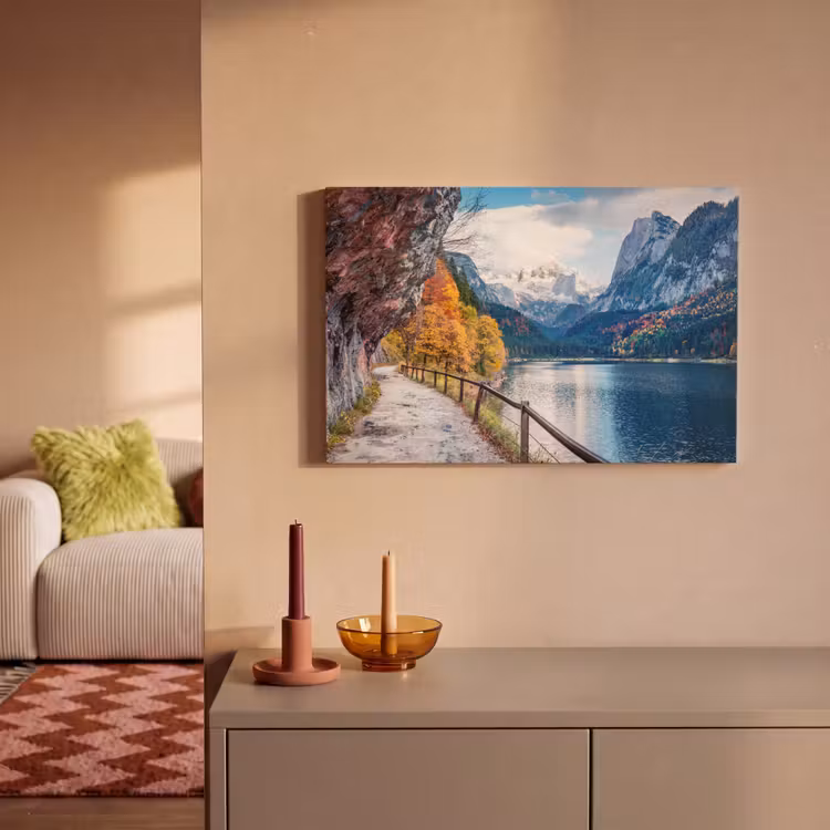 Canvas schilderij - Bergen - Meer - Pad - Natuur - Water — 2