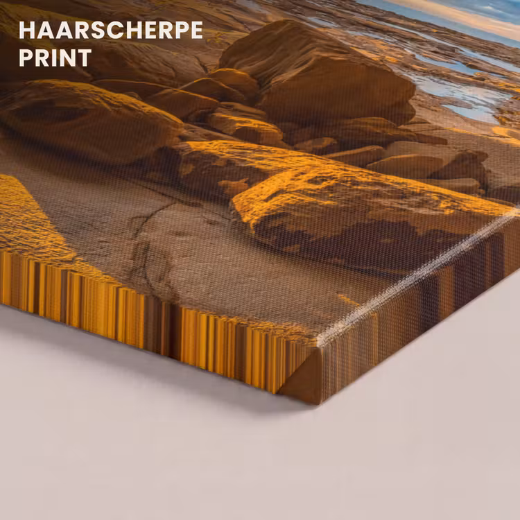 Canvas schilderij - Grot - Zee - Horizon - Zonsondergang — 4