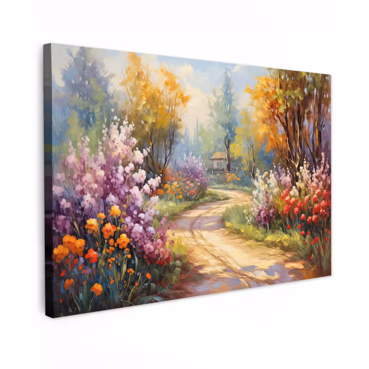 Canvas schilderij - Bloemen - Bomen - Kunst - Watercolor — 1