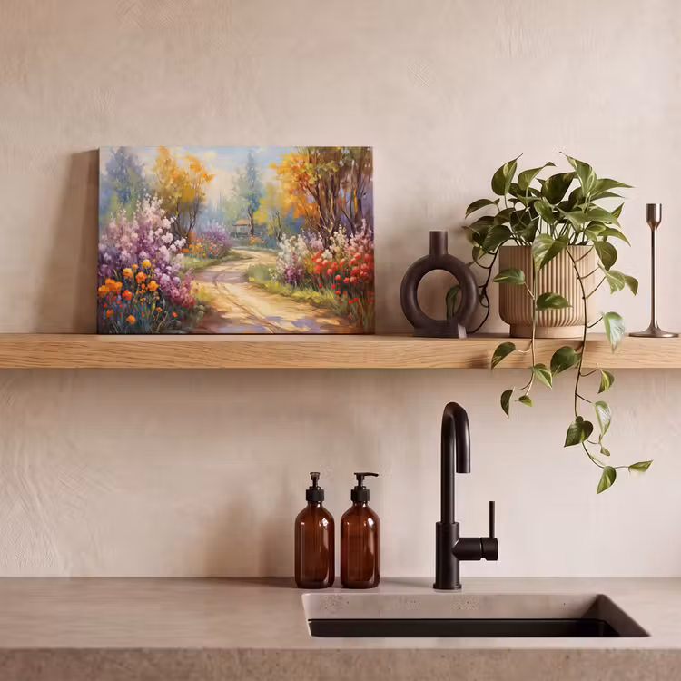 Canvas schilderij - Bloemen - Bomen - Kunst - Watercolor — 4