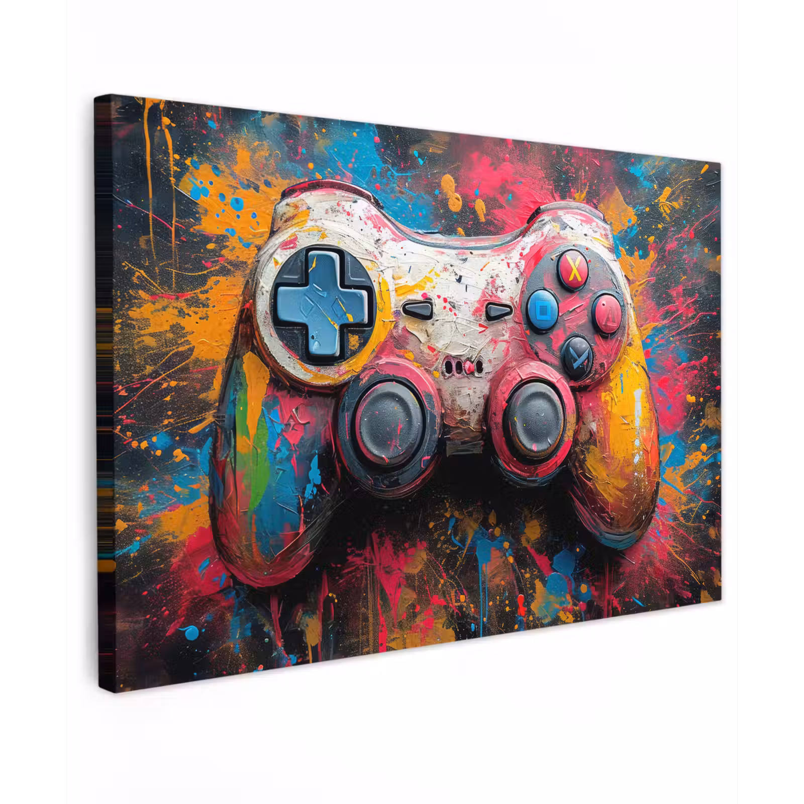 Canvas schilderij - Graffiti - Gaming - Controller - Verf — 1