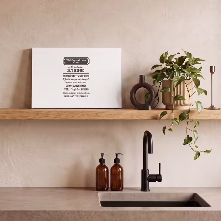 Canvas schilderij - Hotel opa & oma - Spreuken - Opa - Quotes - Oma — 4