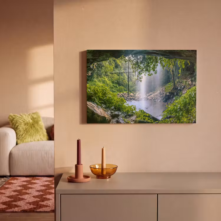 Canvas schilderij - Jungle - Regenwoud - Water - Waterval - Planten — 2