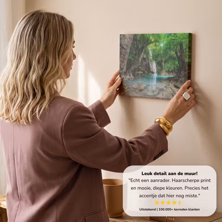 Canvas schilderij - Jungle - Waterval - Planten - Water - Natuur — 3