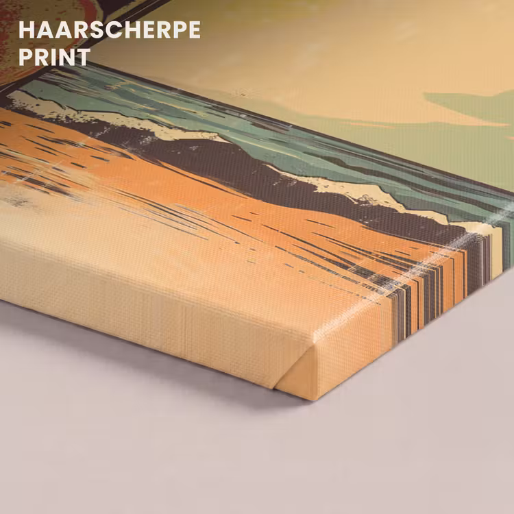 Canvas schilderij - Bierfles - Zonsondergang - Palmbomen - Zee — 5
