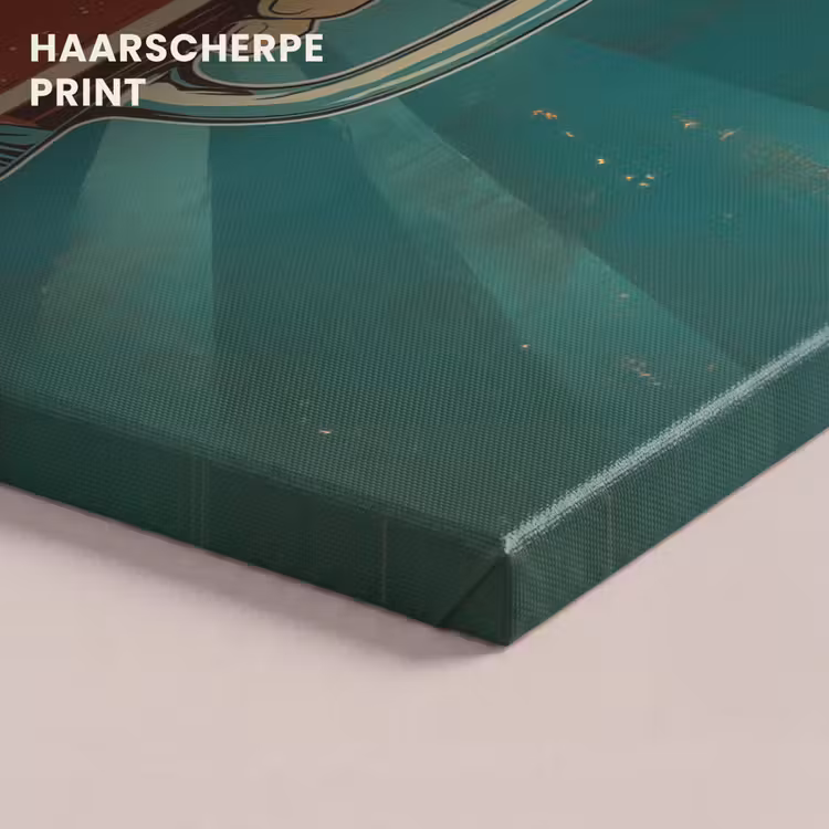 Canvas schilderij - Bierglas - Schuim - Retro - Groen — 5