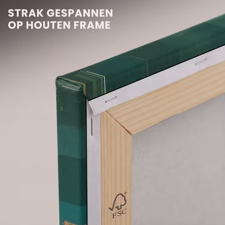 Canvas schilderij - Bierglas - Schuim - Retro - Groen — 7