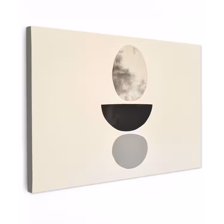 Canvas schilderij - Beige - Japandi - Wabi sabi — 1