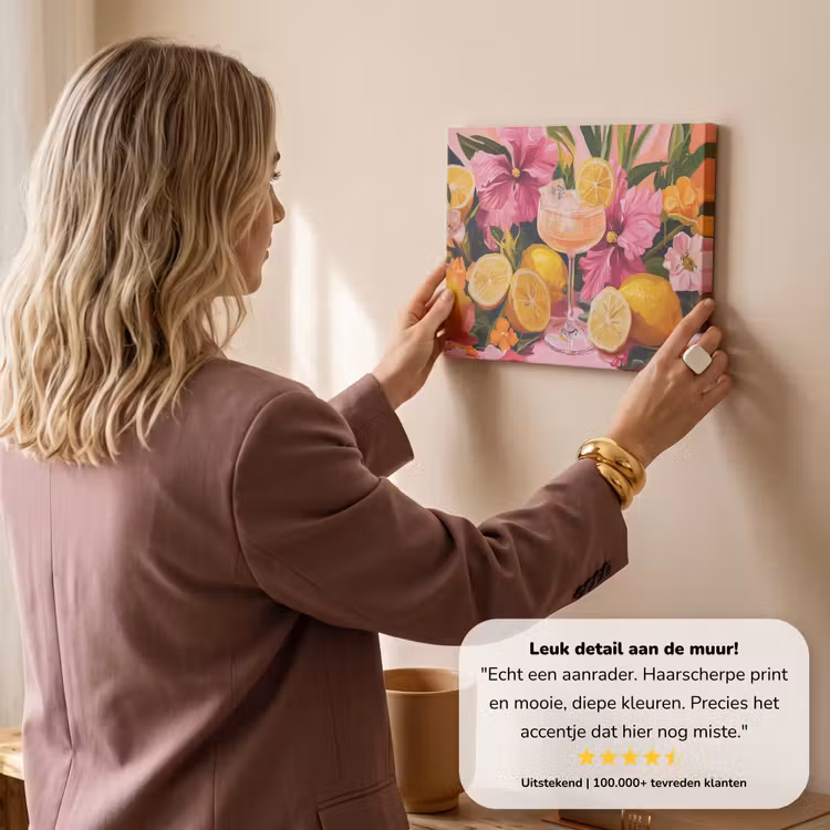 Canvas schilderij - Drink - Bloemen - Yellow — 3