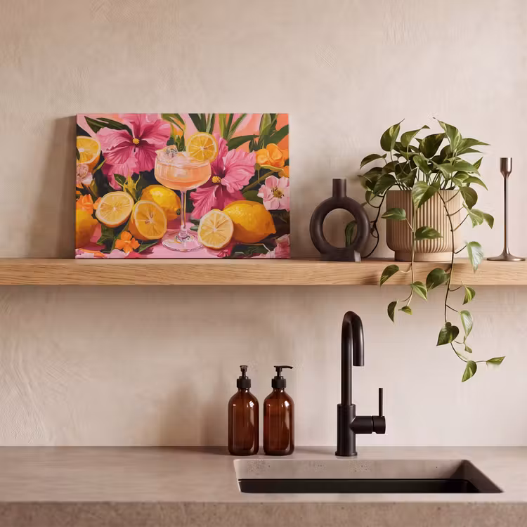 Canvas schilderij - Drink - Bloemen - Yellow — 4