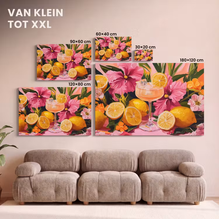 Canvas schilderij - Drink - Bloemen - Yellow — 8