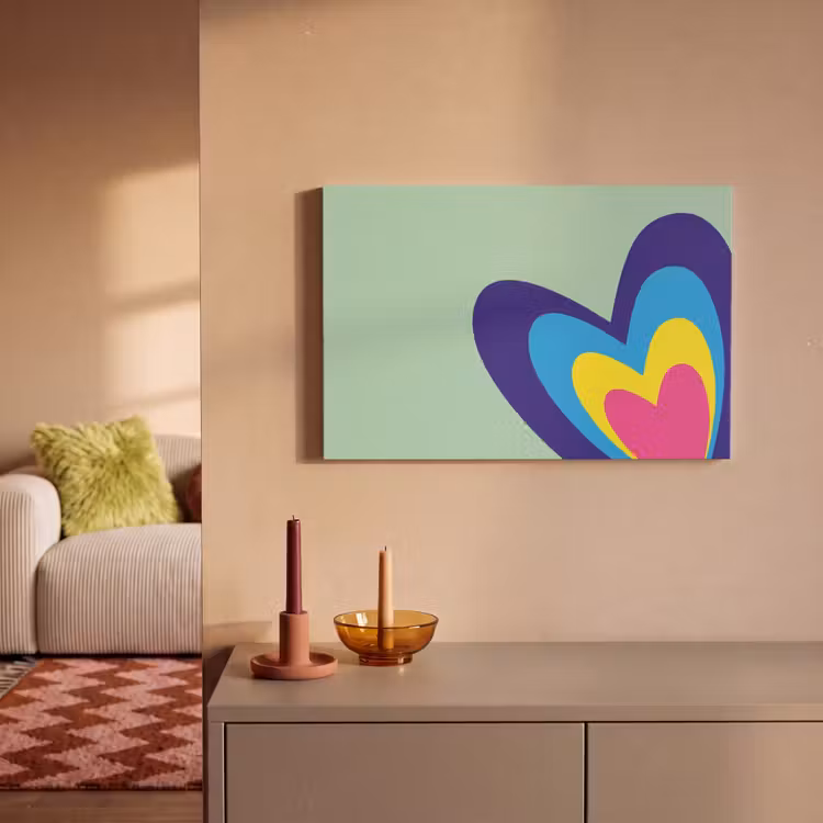 Canvas schilderij - Hartjes - Kleurrijk - Valentijn — 2