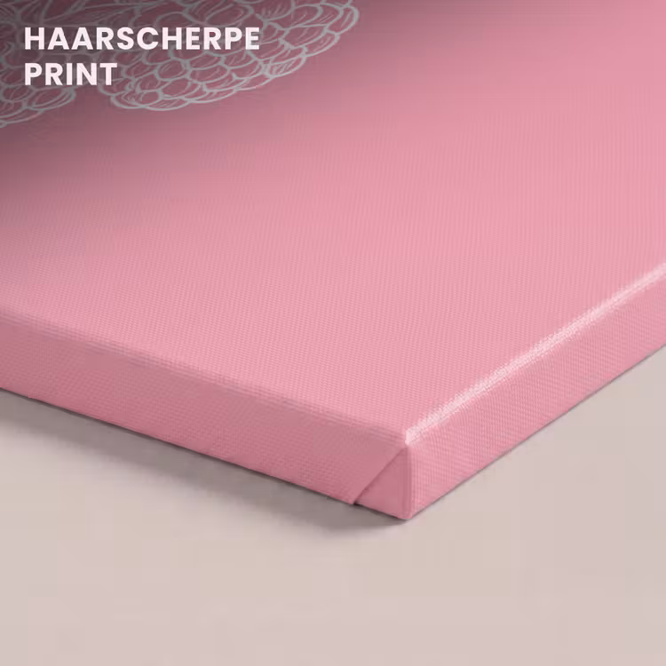 Canvas schilderij - Frambozen - Steel - Getekend - Roze — 5