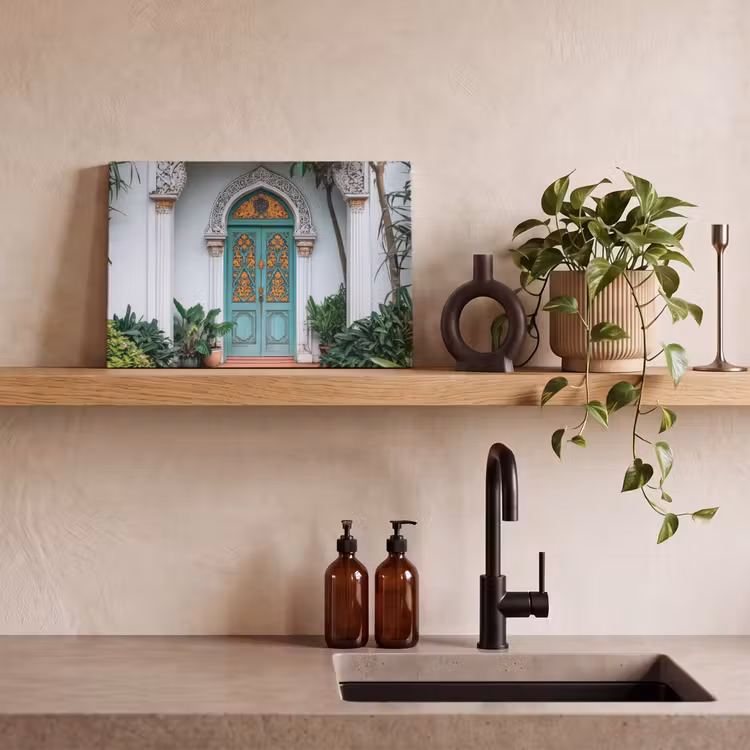 Canvas schilderij - Deur - Patronen - Planten — 4