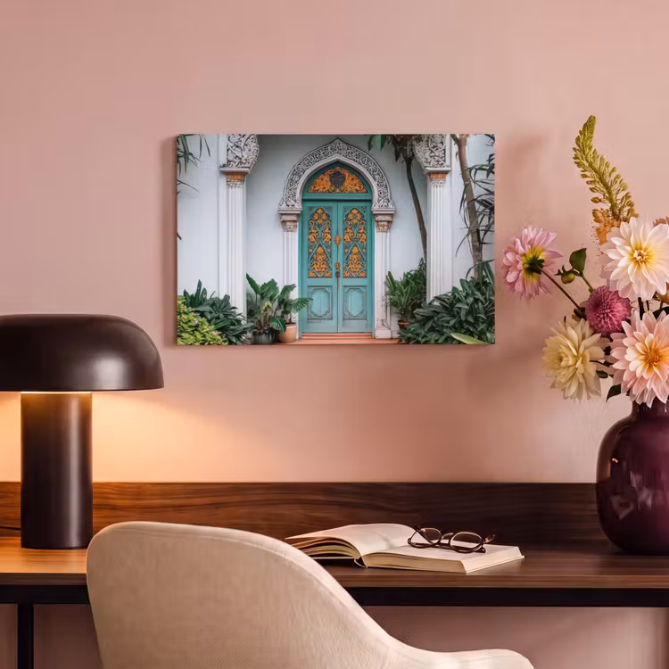 Canvas schilderij - Deur - Patronen - Planten — 6