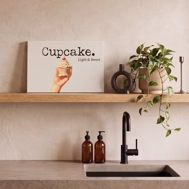 Canvas schilderij - Cupcake - Zoet - Kers — 4