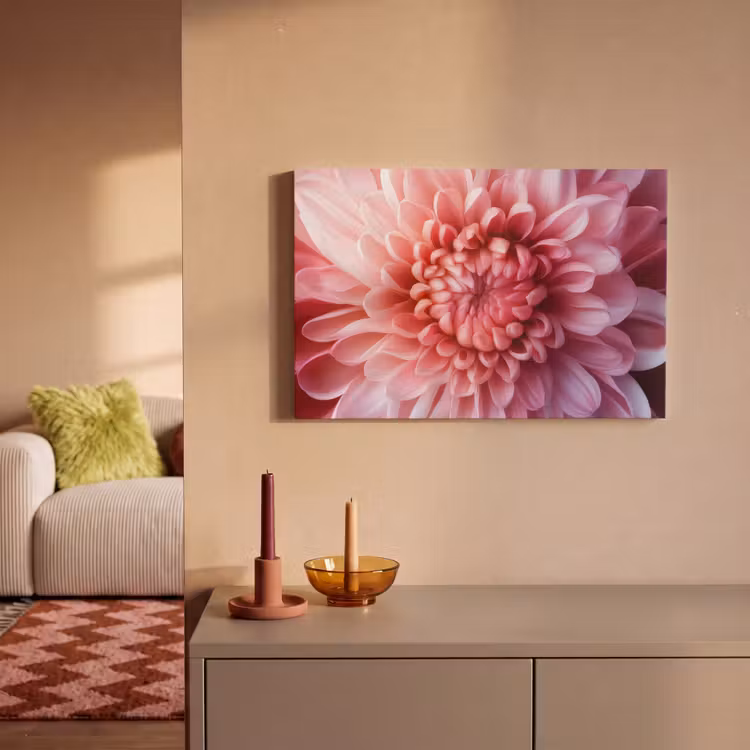Canvas schilderij - Dahlia - Bloem - Close up - Roze — 2
