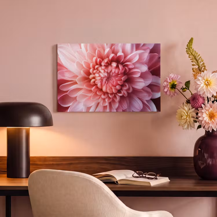 Canvas schilderij - Dahlia - Bloem - Close up - Roze — 6