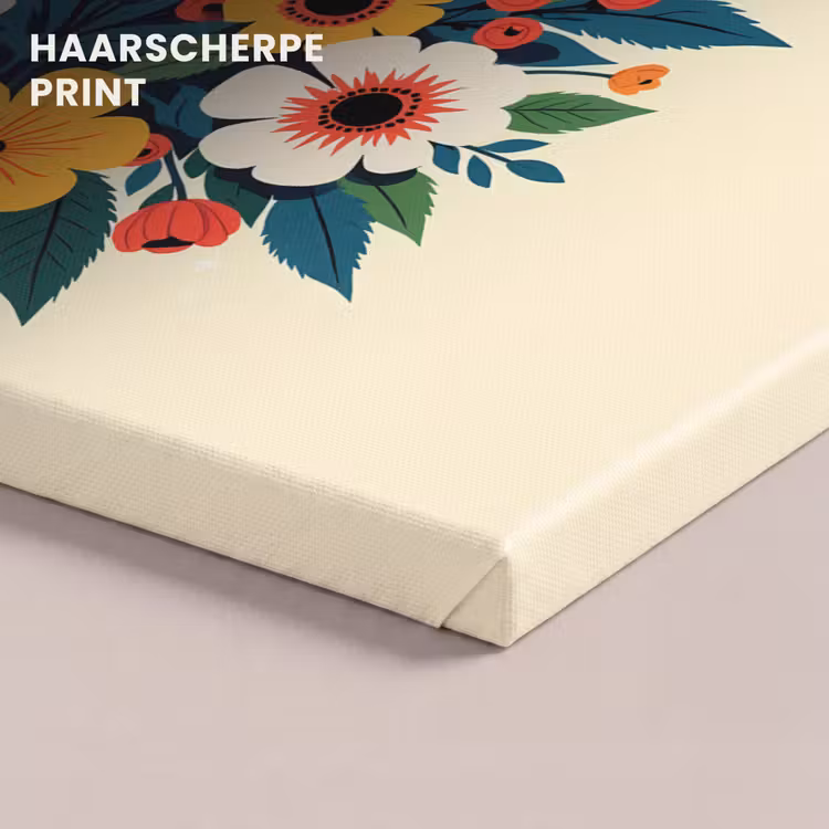 Canvas schilderij - Boeket - Bladeren - Illustratie - Kleurrijk — 5