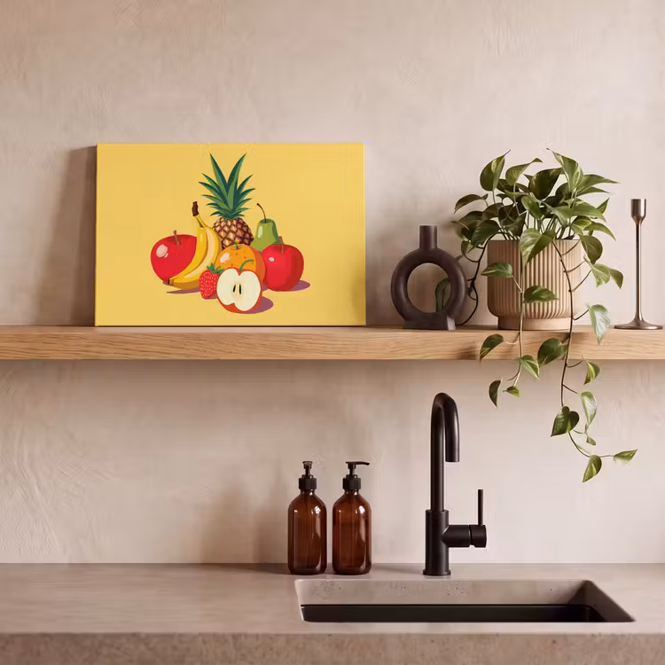 Canvas schilderij - Fruit - Illustratie - Kleurrijk — 4