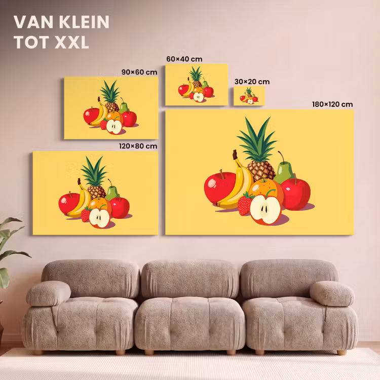 Canvas schilderij - Fruit - Illustratie - Kleurrijk — 7
