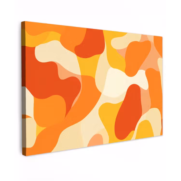 Canvas schilderij - Abstract - Vormen - Oranje — 1