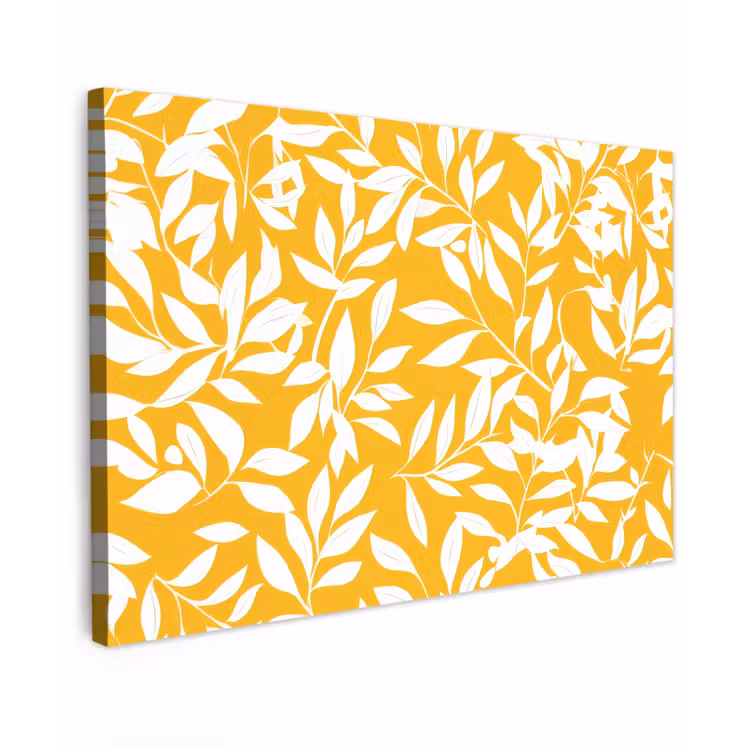 Canvas schilderij - Bladeren - Takken - Geel — 1
