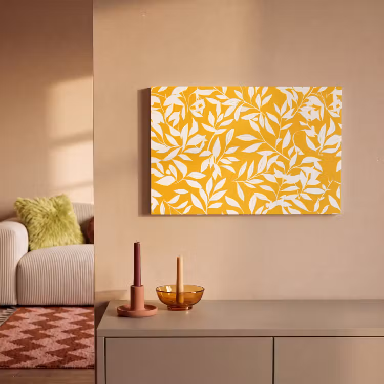 Canvas schilderij - Bladeren - Takken - Geel — 2