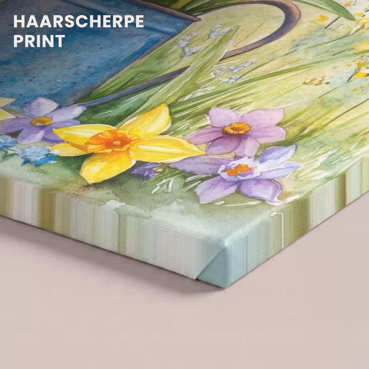 Canvas schilderij - Gieter - Lavendel - Bloesems — 5