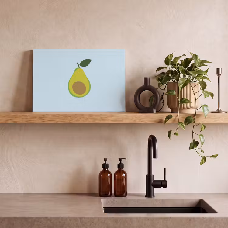 Canvas schilderij - Avocado - Illustratie - Groene - Vrucht — 4