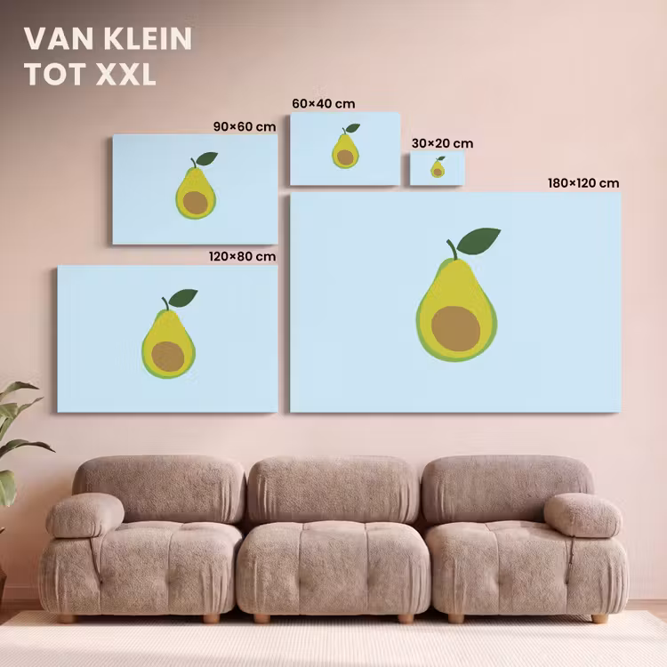 Canvas schilderij - Avocado - Illustratie - Groene - Vrucht — 7