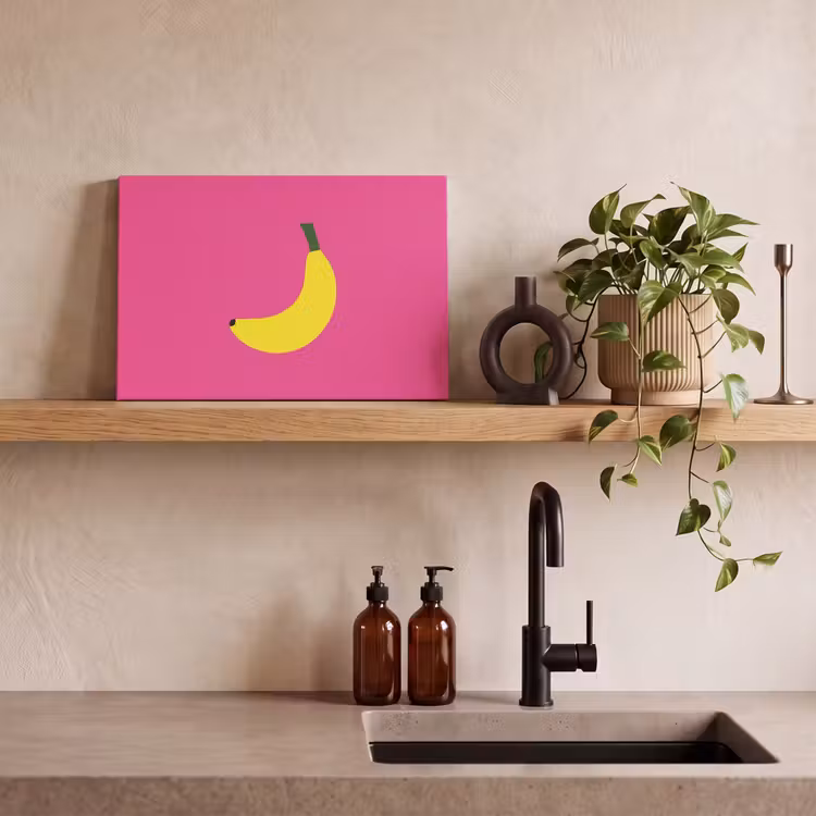 Canvas schilderij - Banaan - Geel - Fruit — 4