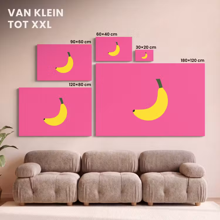 Canvas schilderij - Banaan - Geel - Fruit — 7